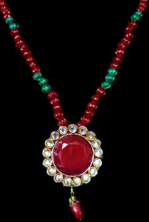 Ruby pendant :  Buy gold plated jewellery |  BabosaSakhi