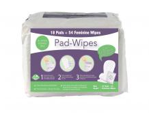 Buy Sanitary pads with built in wipes pack of 18 - The Go Fresh Group
