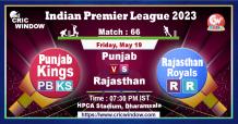 IPL Punjab vs Rajasthan live score and Report