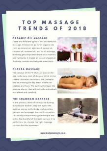 Top Massage Trends of 2018