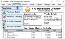 Purchase order software maintains sales transaction records
