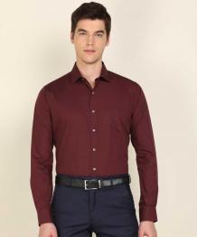 VAN HEUSEN Men Slim Fit Solid Formal Shirt