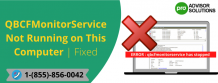 QBCFMonitorService service terminated unexpectedly | Effective Guide