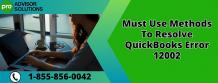 QuickBooks Error 12002