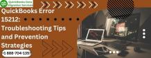 QuickBooks Error 15212: Troubleshooting Tips and Prevention Strategies