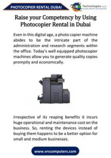 Fantastic Benefits of Photocopier Rental in Dubai