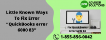 Little Known Ways To Fix Error “QuickBooks error 6000 83” - ZumaShare.com