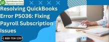 Resolving QuickBooks Error PS036: Fixing Payroll Subscription Issues