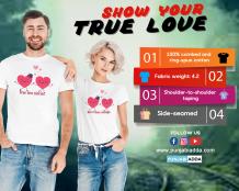 True Love Couple T Shirts Online – Punjabi Adda