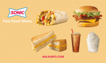 Sonic Fast Food Menu - AalikInfo