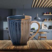Studio Pottery Blue and Brown Mugs