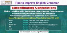 Conjunction words: Since, Than, Rather than, Till, Until