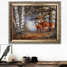 Wall Tapestry Hanging Carpet Wool Deer Design Wall Rugs for Wall Decor - Warmly Home