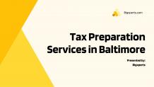 Tax Preparation Services in Baltimore