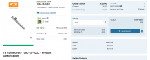 TE Connectivity, 1062-20-0222, Connectors, Tooling and Accessories