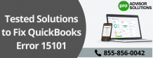 Tested Solutions to Fix QuickBooks Error 15101