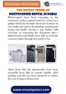The Recent Trend Of Photocopier Rental in Dubai