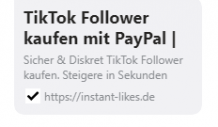 TikTok Follower kaufen mit Paypal