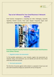 Tips to be Followed for Your Small Business’s Network Security | PDF