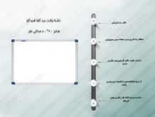 تخته وایت برد آلفا شیدکو سایز 30*40 سانتی متر