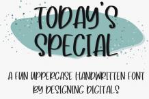 Today's Special Font Free Download OTF TTF | DLFreeFont