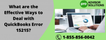 What are the Effective Ways to Deal with QuickBooks Error 15215?