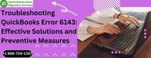 Troubleshooting QuickBooks Error 6143: Effective Solutions and Preventive Measures