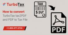 TurboTax tax2PDF and PDF to Tax File conversion | +1-855-377-2733