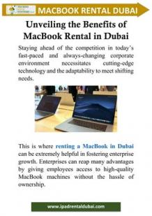 Unveiling the Benefits of Macbook Rental in Dubai | PDF