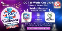 USA vs Ireland Live ICC T20 World Cup 2024 - cricwindow.com 