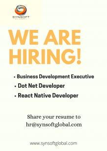 We Are Hiring for Angular React Native Asp Dot Net Developer In Indore