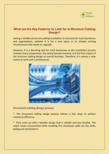 What are the Key Features to Look for in Structure Cabling Design? | PDF