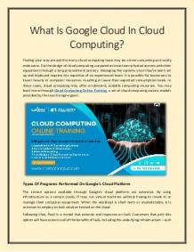 What is google cloud in cloud computing?