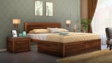 Andrott Sheesham Wood King Size Bed With Box Storage