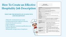 How To Create an Effective Hospitality Job Description