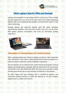 Gaming Laptops vs Office Laptops