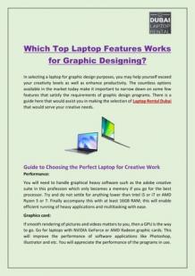 Top Laptop Specs Every Graphic Designer Needs