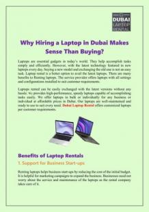 Save Money by Renting Laptops in Dubai Instead of Buying