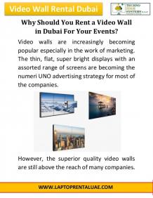 Why Should You Rent a Video Wall in Dubai For Your Events?