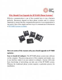 Why Should You Upgrade for IP PABX Phone Systems?