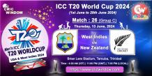 West Indies vs New Zealand Live ICC T20 World Cup 2024 - cricwindow.com 