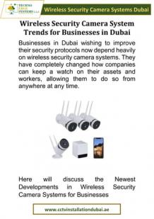 Wireless Security Camera System Trends for Businesses in Dubai | PDF