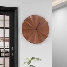 Wood Clocks Unique Patterned Round Wooden Wall Watches Interior Decor - Warmly Life