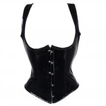 PVC Leather Underbust Steampunk Corset Vest | Sayfutclothing