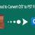 Free Method to Convert OST to PST File Format | Penana