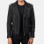 Allaric Alley Distressed Black Leather Biker Jacket