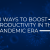   	How to Boost Productivity in the Pandemic Era  