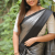 black tissue saree | grey black saree design - Shankaransilks