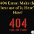 404 page error | page not found 