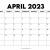 April 2023 Calendar - Six Calendar